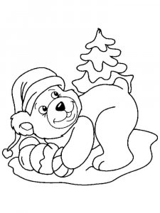 Christmas Animals coloring page 3 - Free printable