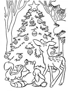 Christmas Animals coloring page 34 - Free printable