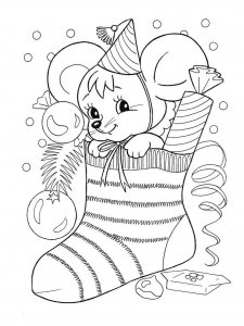 Christmas Animals coloring page 4 - Free printable
