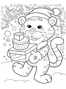 Christmas Animals coloring page 45 - Free printable