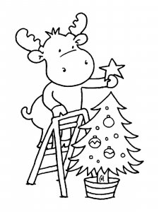 Christmas Animals coloring page 46 - Free printable