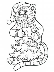 Christmas Animals coloring page 5 - Free printable