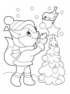 Christmas Animals coloring page 9 - Free printable