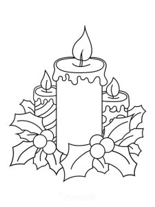 Christmas Candle coloring page 18 - Free printable