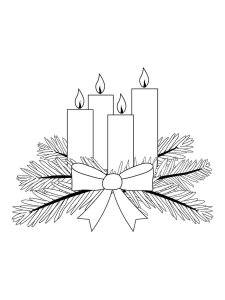 Christmas Candle coloring page 20 - Free printable