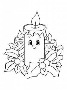 Christmas Candle coloring page 21 - Free printable