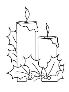 Christmas Candle coloring page 25 - Free printable