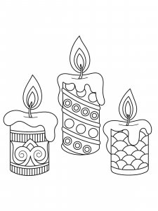 Christmas Candle coloring page 26 - Free printable