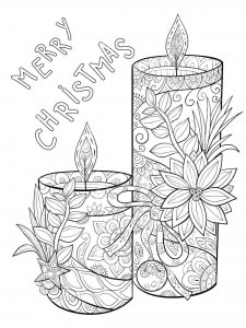 Christmas Candle coloring page 27 - Free printable