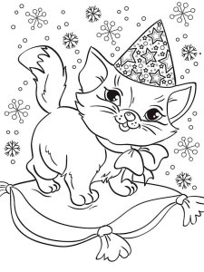 Christmas Cat coloring page 23 - Free printable