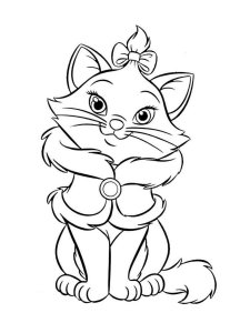 Christmas Cat coloring page 25 - Free printable