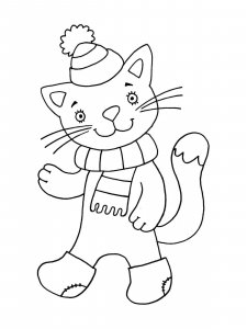Christmas Cat coloring page 26 - Free printable