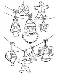 Christmas Garland coloring page 13 - Free printable