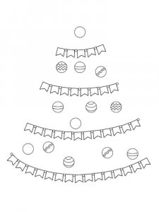 Christmas Garland coloring page 4 - Free printable