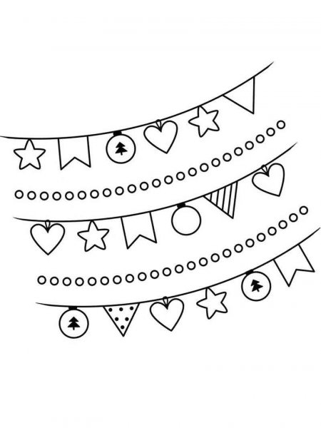 Christmas Garland coloring pages