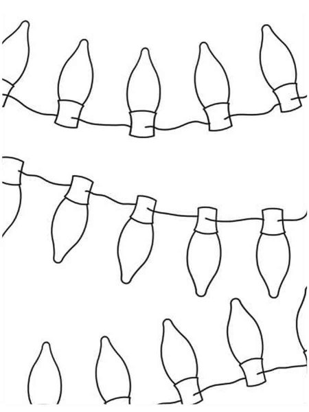 Christmas Lights coloring page - Free printable