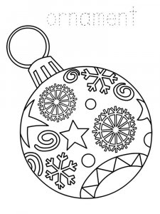 Christmas Ornament coloring page 1 - Free printable