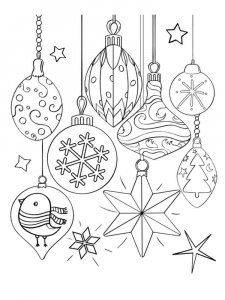Christmas Ornament coloring page 19 - Free printable
