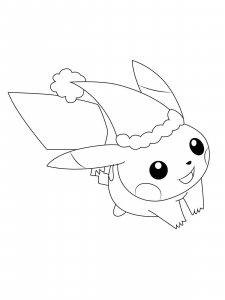 Christmas Pikachu coloring page 5 - Free printable