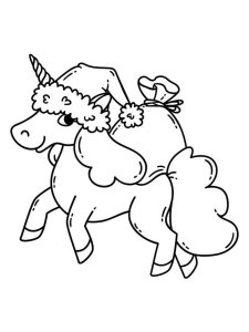 Christmas Unicorn coloring page 10 - Free printable