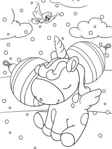 Christmas Unicorn coloring page 18 - Free printable