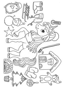 Christmas Unicorn coloring page 23 - Free printable