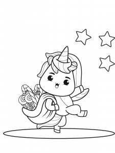 Christmas Unicorn coloring page 5 - Free printable