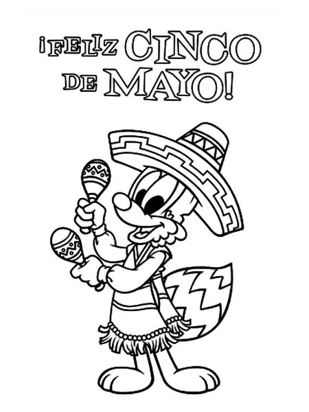 Cinco de Mayo coloring page - Free printable