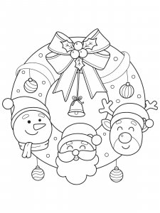 Cute Christmas coloring page 28 - Free printable