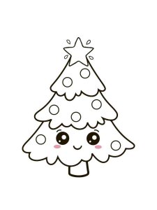 Cute Christmas coloring page 3 - Free printable