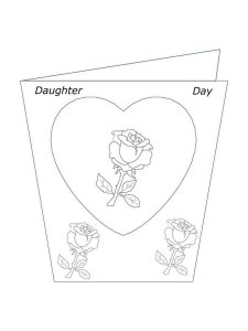 Daughters Day coloring page 1 - Free printable