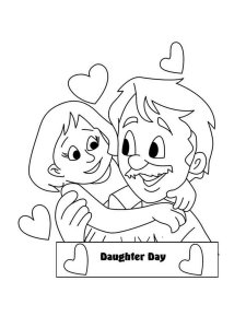Daughters Day coloring page 4 - Free printable