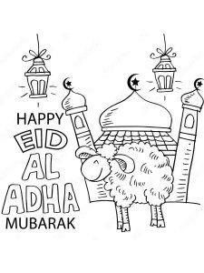 Eid al Adha coloring page 1 - Free printable