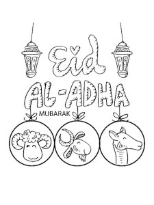 Eid al Adha coloring page 2 - Free printable