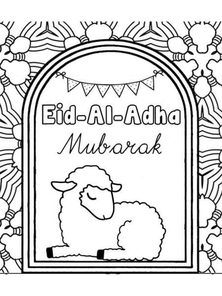 Eid al-Adha coloring page - Free printable