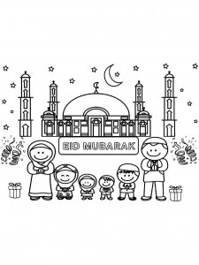 Eid al Fitr coloring page 2 - Free printable