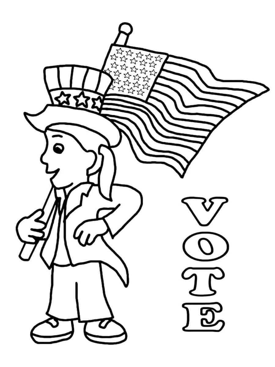 Election Day Coloring Page Free Printable