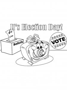 Election Day coloring page 12 - Free printable