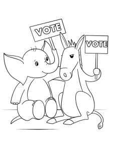 Election Day coloring page 2 - Free printable