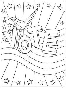 Election Day coloring page 20 - Free printable