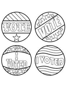 Election Day coloring page 8 - Free printable