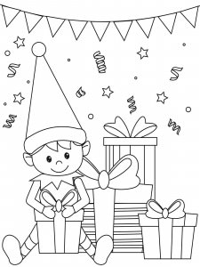 Elf on the Shelf coloring page 11 - Free printable