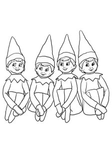 Elf on the Shelf coloring page 12 - Free printable