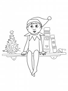 Elf on the Shelf coloring page 13 - Free printable