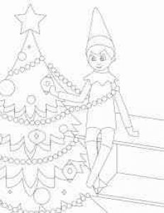 Elf on the Shelf coloring page 14 - Free printable