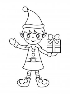 Elf on the Shelf coloring page 15 - Free printable