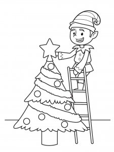 Elf on the Shelf coloring page 17 - Free printable
