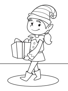 Elf on the Shelf coloring page 18 - Free printable