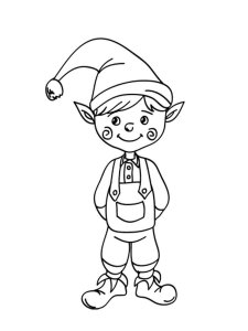 Elf on the Shelf coloring page 19 - Free printable