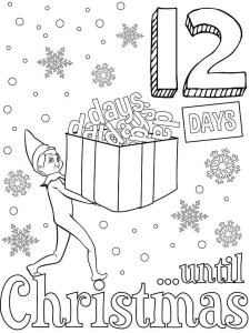 Elf on the Shelf coloring page 20 - Free printable